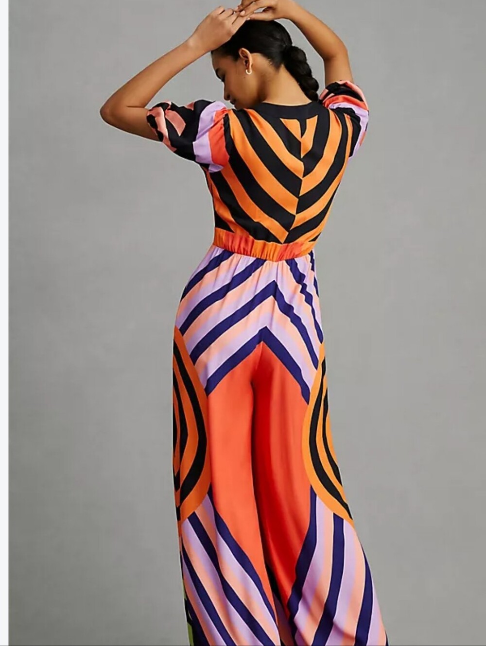 Farm Rio Deep V Wide Leg Jumpsuit Size XSZ - Picture 3 of 11
